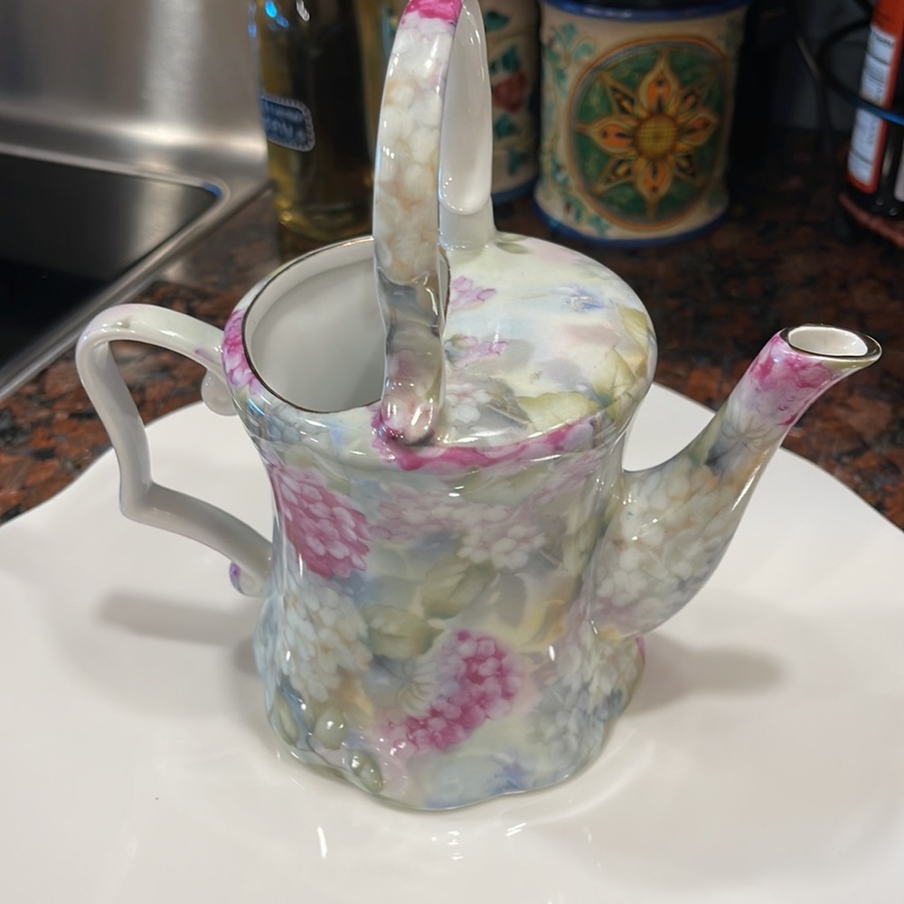 Chintz Collection porcelain China watering can ready for arrangement